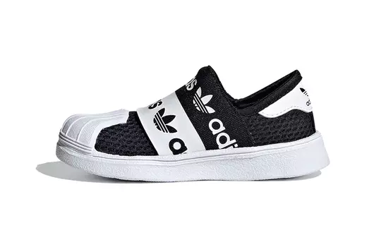 Слипоны Adidas Originals Superstar Series Toddler Shoes Baby сетчатые, черный