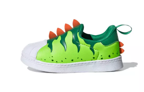 Слипоны Adidas Originals Superstar Series Toddler Shoes Baby декорированные, зеленый