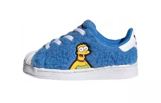 Кеды Adidas Originals Superstar Series Toddler Shoes Baby с декором Симпсоны, голубой