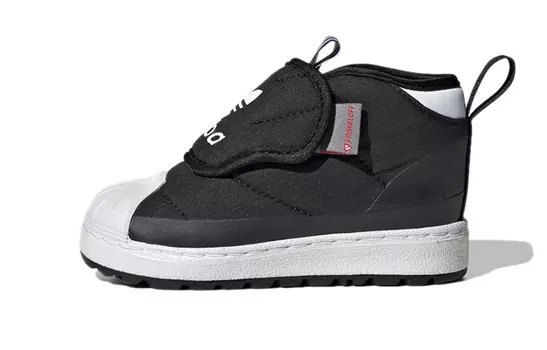 Кроссовки Adidas Originals Superstar Series Toddler Shoes Baby на липучке, черный