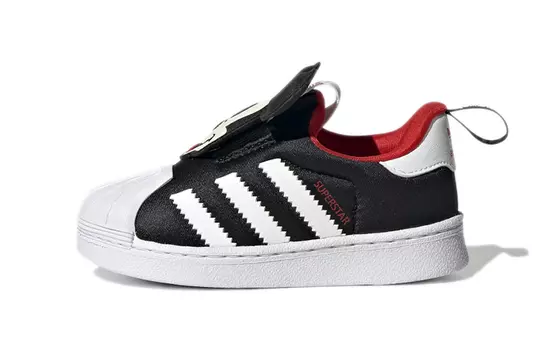 Слипоны Adidas Originals Superstar Series Toddler Shoes Baby с полосками, черный