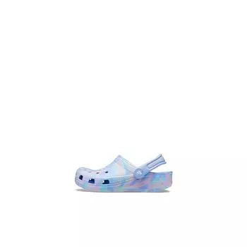 Кроссовки для малышей Classic Marbled Clog Toddler Crocs, цвет Blue Bolt/Multi