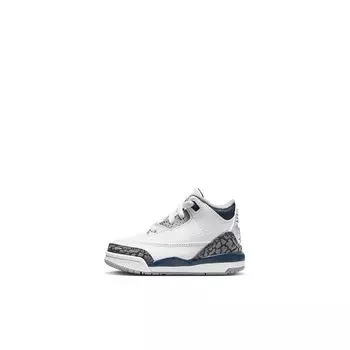 Кроссовки для малышей JORDAN 3 RETRO MIDNIGHT NAVY TD Jordan, цвет White/Midnight Navy