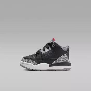 Кроссовки для малышей Nike Air Jordan 3 Retro 'Black Cement', черный/серый