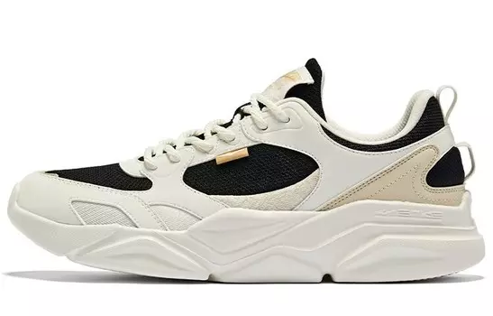 Кроссовки для мужчин с низким верхом, черный, микрокристаллические, белый Erke