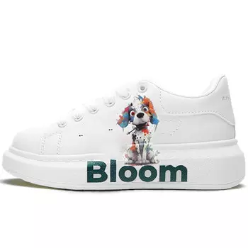 Кроссовки для образа жизни унисекс с низким верхом Meiretu, цвет Doodle puppy