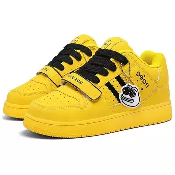 Кроссовки для образа жизни унисекс с низким верхом Pepe The Frog, цвет Black/Yellow