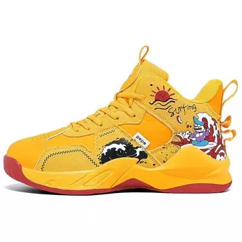 Кроссовки для образа жизни унисекс средней высоты Pepe The Frog, бежевый/фиолетовый