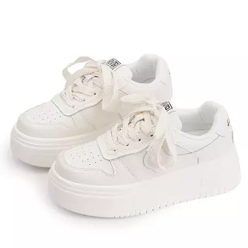 Кроссовки для образа жизни женская с низким верхом белого цвета Miss Zhang, бежевый