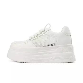 Кроссовки для образа жизни женская с низким верхом белого цвета Daphne, цвет White Silver