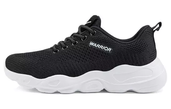 Кроссовки для образа жизни женская с низким верхом белого цвета Warrior, черный/белый