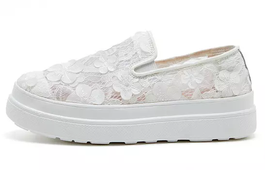 Кроссовки для образа жизни женская с низким верхом белого цвета Joy&Mario, белый