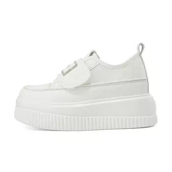 Кроссовки для образа жизни женская с низким верхом белого цвета Daphne, белый