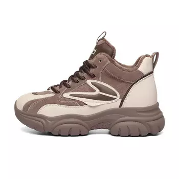 Кроссовки для образа жизни, женская, с высоким берцем Golden Silk Rabbit, цвет Milk Tea Beige