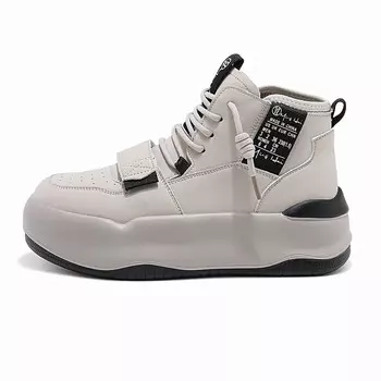 Кроссовки для образа жизни, женская, с высоким берцем Baijihong, цвет White Gray