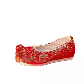Кроссовки для образа жизни Женские низкие Abcfjg, цвет Red low heel 3 cm