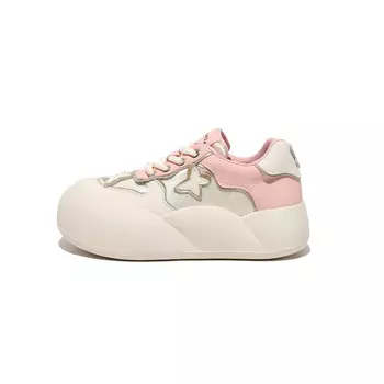Кроссовки для образа жизни Женские низкие Amoy Love, бежевый/розовый