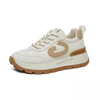 Кроссовки для образа жизни Женские низкие Baijihong, бежевый/красный