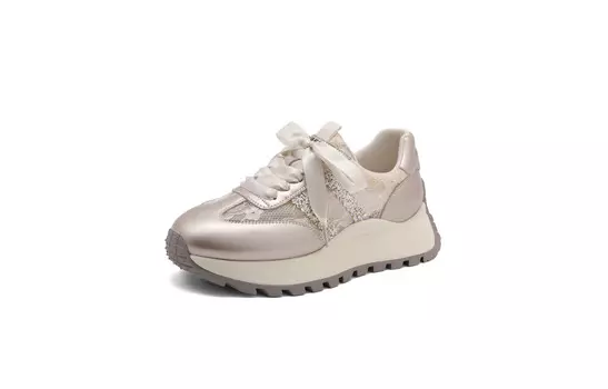 Кроссовки для образа жизни Женские низкие Belle, серебряный