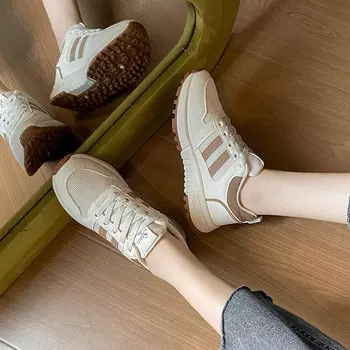 Кроссовки для образа жизни Женские низкие Bingo Duck, бежевый/хаки