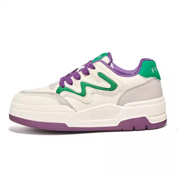 Кроссовки для образа жизни Женские низкие Foxer, бежевый/зеленый