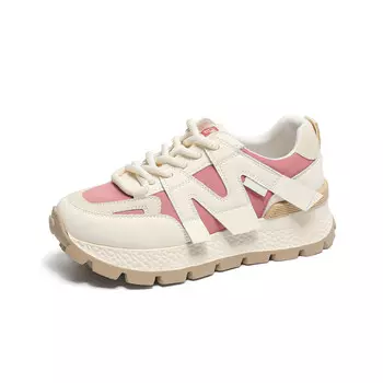 Кроссовки для образа жизни Женские низкие Gemeiq, бежевый/красный