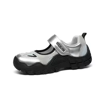 Кроссовки для образа жизни Женские низкие Goldlion, цвет Black/Silver