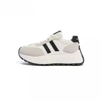 Кроссовки для образа жизни Женские низкие Humanism 1986, бежевый/черный