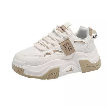 Кроссовки для образа жизни Женские низкие Jioushen, бежевый/хаки