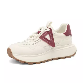 Кроссовки для образа жизни Женские низкие Josiny, бежевый/красный