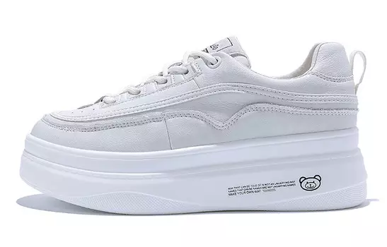 Кроссовки для образа жизни Женские низкие Junjali, цвет White - Fleece-Lined