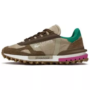 Кроссовки для образа жизни Женские низкие Lacoste, цвет Light brown/green