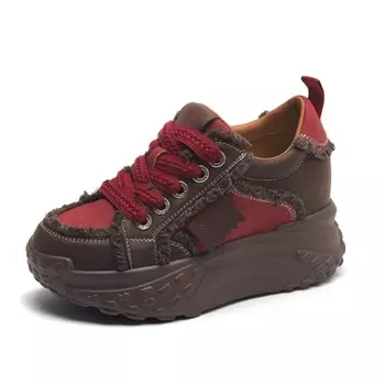 Кроссовки для образа жизни Женские низкие Nrdrofficial, коричневый/красный