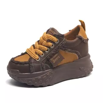 Кроссовки для образа жизни Женские низкие Nrdrofficial, цвет Brown Yellow