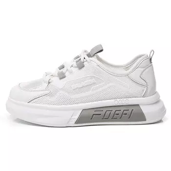 Кроссовки для образа жизни Женские низкие Pooq, цвет White Gray