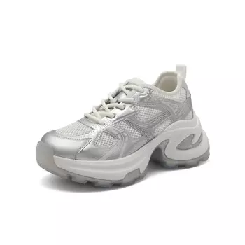 Кроссовки для образа жизни женские низкие, серебряный Belle, серебряный