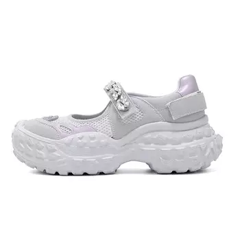 Кроссовки для образа жизни Женские низкие St&Sat, серебряный