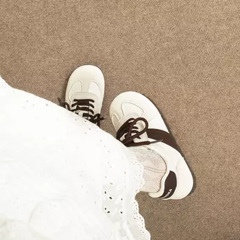 Кроссовки для образа жизни Женские низкие Tuopin, бежевый