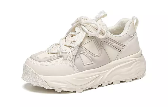 Кроссовки для образа жизни Женские низкие Woos Bobo, цвет White and Black (Four Seasons)