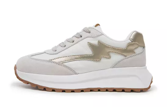 Кроссовки для образа жизни Женские низкие Yearcon, цвет White/Gold