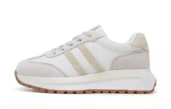 Кроссовки для образа жизни Женские низкие Yearcon, цвет White/Gold