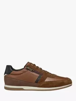 Кроссовки для обуви renan из замши и кожи Geox, цвет Brown Cotto
