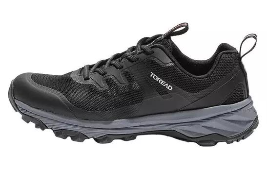 Кроссовки для походов и треккинга мужские с низким верхом черного/темно-серого цвета Toread
