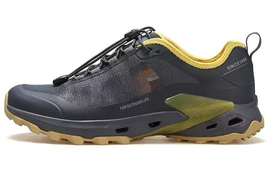 Кроссовки для походов и треккинга мужские с низким верхом серо-желтый Humtto