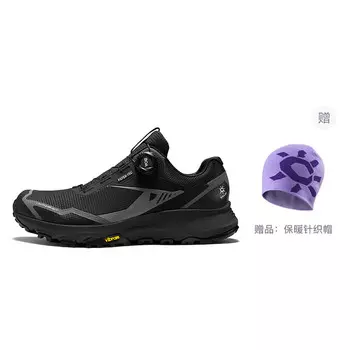 Кроссовки для походов и треккинга женские с низким верхом чернильно-черного цвета Kailas