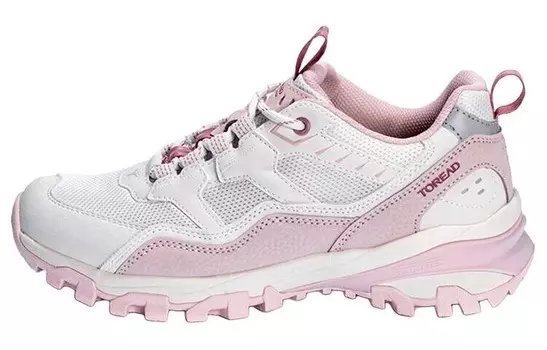 Кроссовки для походов и треккинга женские с низким верхом серый/розовый Toread