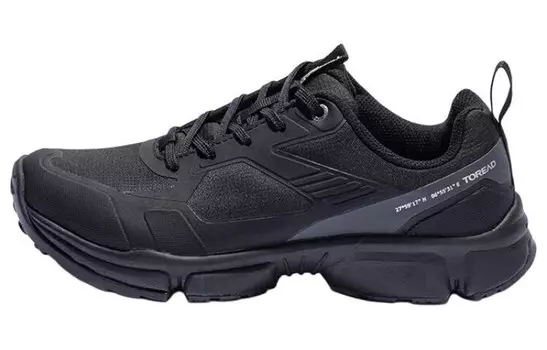 Кроссовки для походов и треккинга женские с низким верхом черного/темно-серого цвета Toread