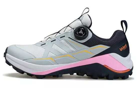 Кроссовки для походов и треккинга женские с низким верхом серый/черный/розовый Humtto
