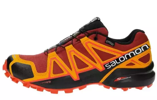 Кроссовки для походов мужские низкие красные/черные Salomon