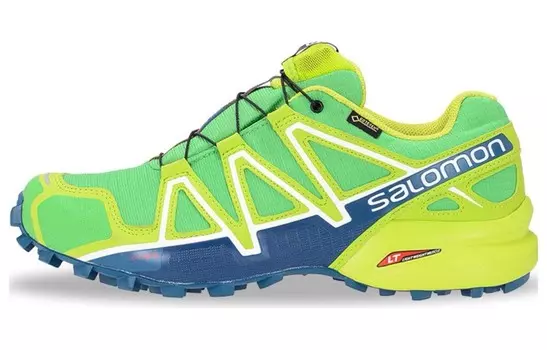 Кроссовки для походов мужские низкие зеленые Salomon